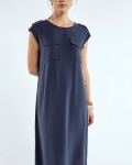 SIXDO G-Navy Khaki Loose Dress